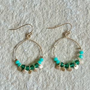 PALM COVE EARRINGS [GREEN]