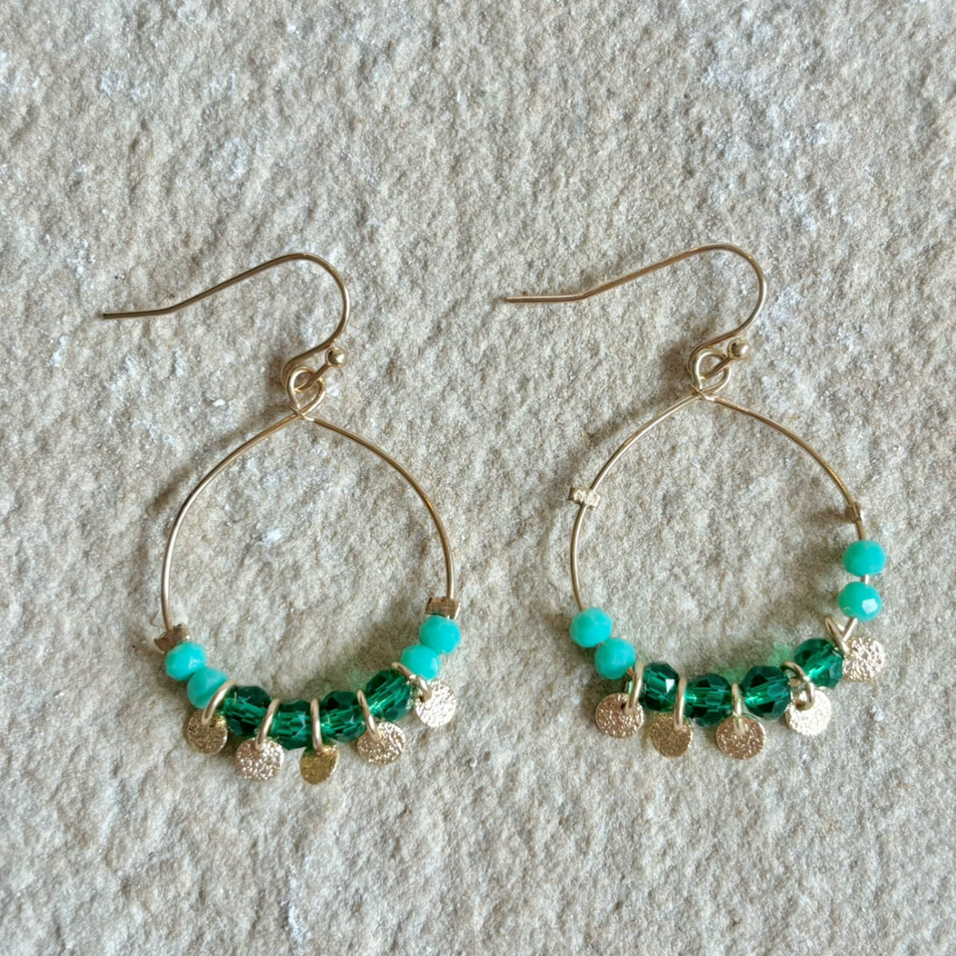 PALM COVE EARRINGS [GREEN]