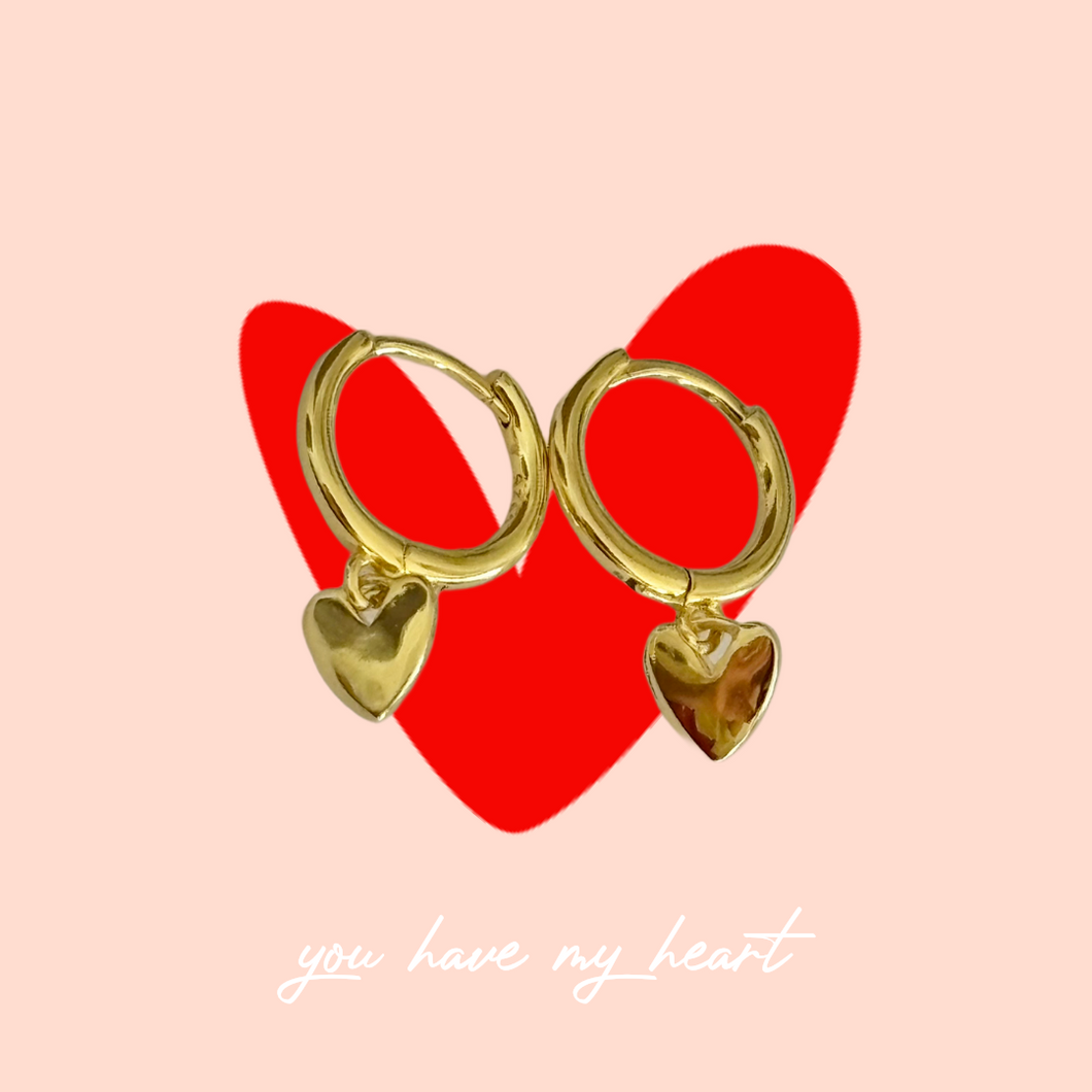 YOU HAVE MY HEART EAR HOOPS