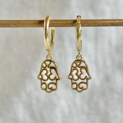 HAMSA EAR HOOPS