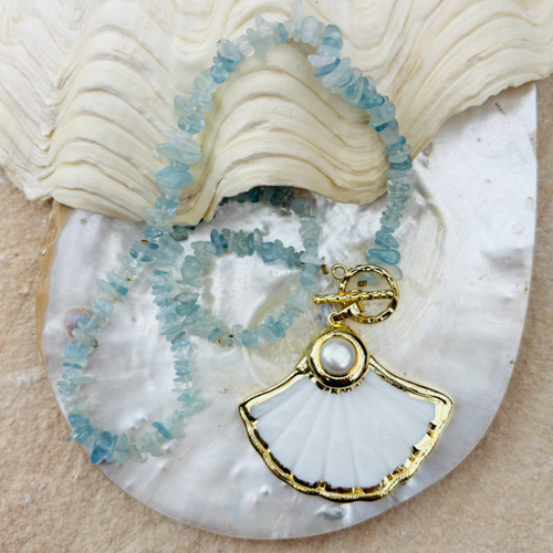 OCEAN SOUL NECKLACE [AQUAMARINE]