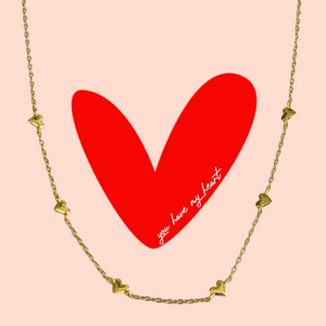 CHAIN OF HEARTS NECKLACE