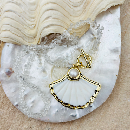 OCEAN SOUL NECKLACE [CLEAR QUARTZ]